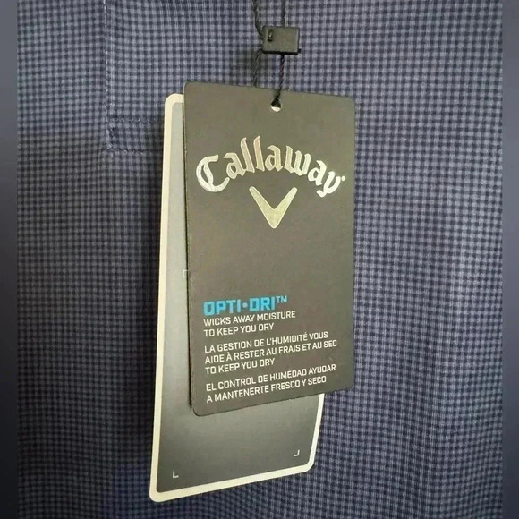 Callaway Opti-Dri Men's Golf Polo Shirt Stretch UPF 50 Blue Stripe  Size L - Picture 11 of 12